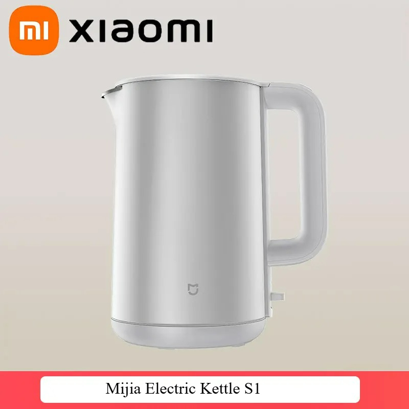 Xiaomi Mijia Electric Kettle S1 Multi-layer Safety Protection 1800W High Power 220V Stainless Steel Liner 1.7L Large Capacity