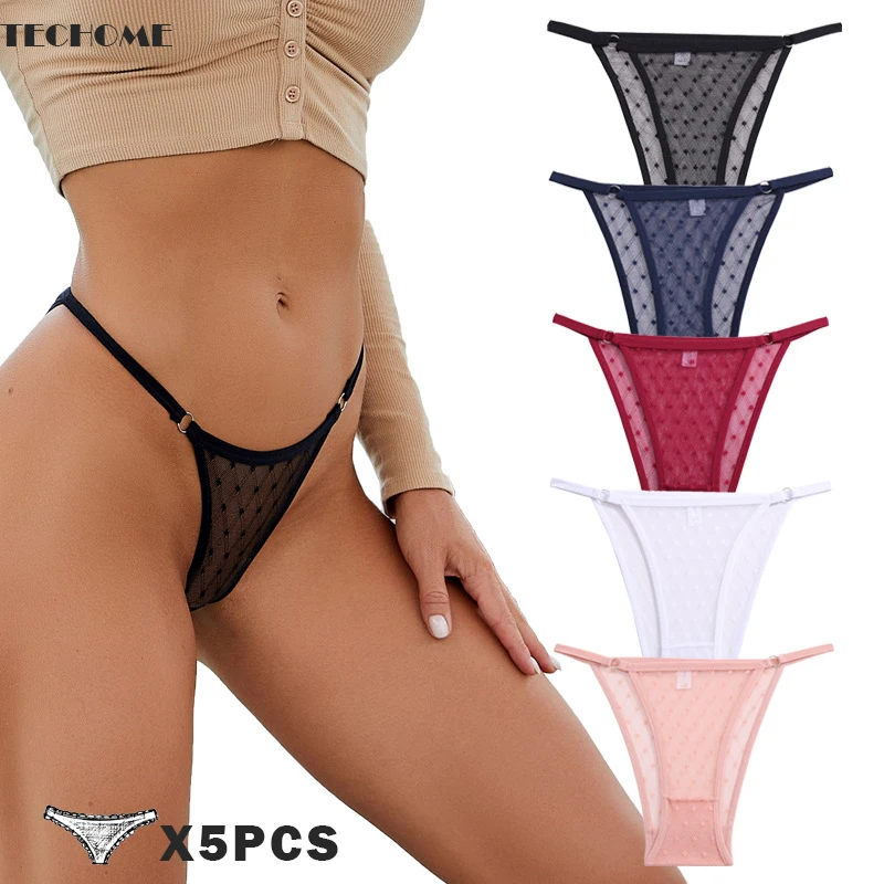 

5 шт., женские стринги с заниженной талией