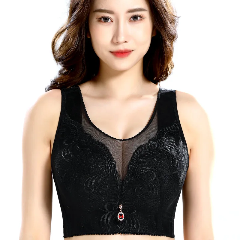 Sexy Plus-size bra Comfortable lingerie Lingerie Sexy bra with padding Gathered Loop bra BH new deep V large top