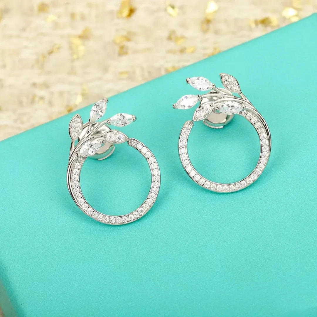 

High Qulity New Fairy Earrings Vines Luxury Jewelry Show Temperament Original Souvenir Classics Brand 925 Sliver Ear Of Wheat