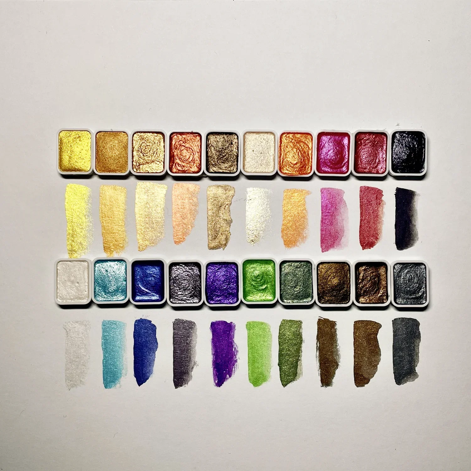 20 Colors Watercolor Paint Pigment Solid Pearlescent Glitter Gold Metallic Painting DIY Nail Drawing Art Supplies for Artist watercolor painting set watercolor paint watercolor pigment