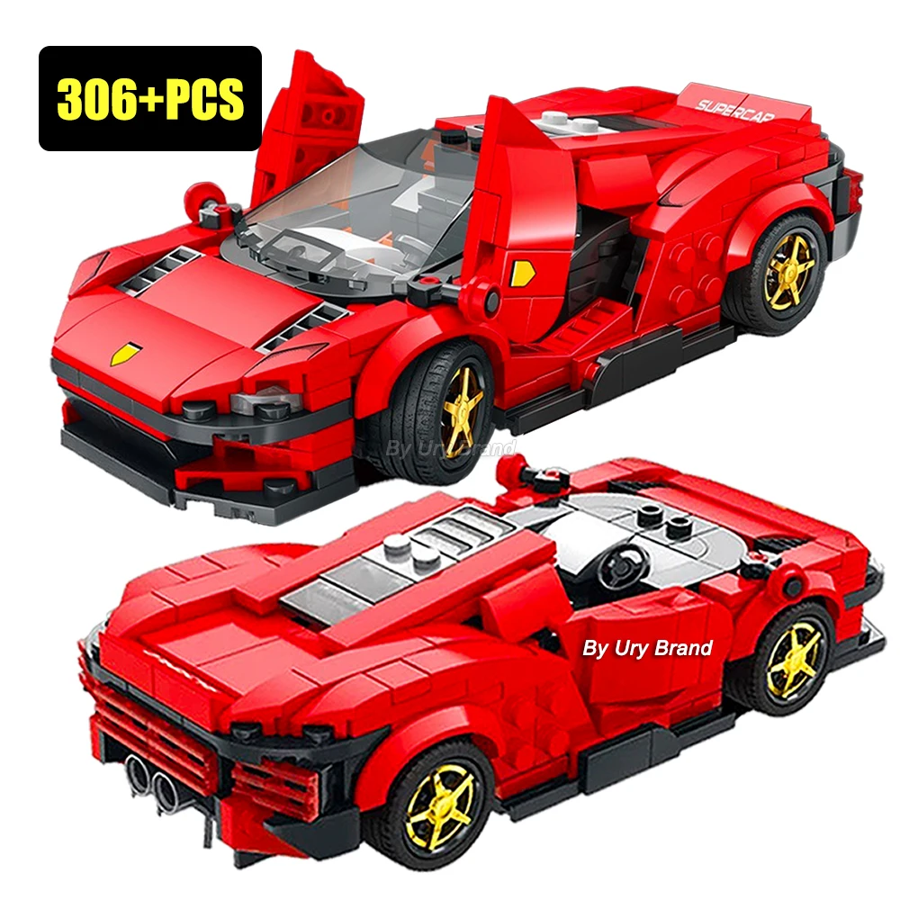Tecnico Mini City Super Racing Champion Car Vehicle Sp3 Model Building Block Moc Creative Set Mattoni Giocattoli Fai Da Te Per Bambini