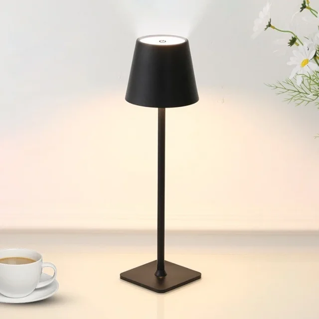 Rechargeable LED Table Lamp Touch Switch 3 Levels Dimmable Desk Lights Bar Club Dinner Creative Decorative Ambient Lighting 2