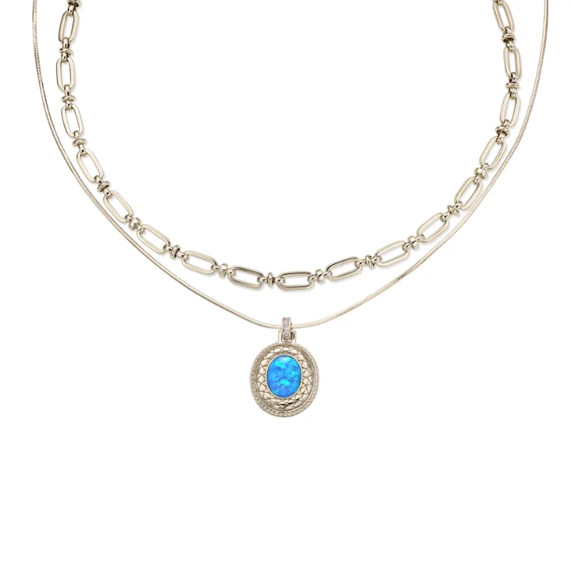 

LONDANY necklace Aobao Pearl ins niche design overlapping neck chain retro light luxury simple clavicle chain necklace