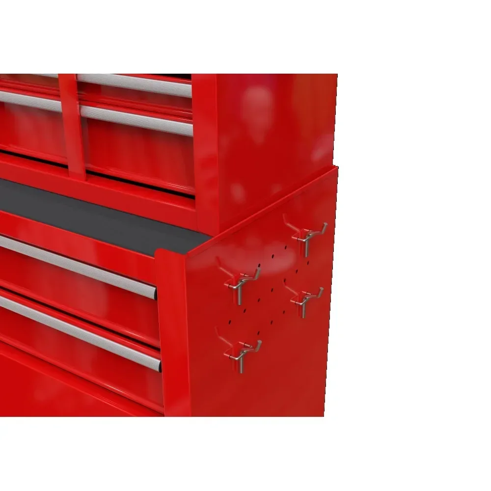 Rolling Tool Chest, Detachable Top, Mechanic Tool Organizer Box for Garage Repair Shop and Workshop, Tool Cabinet w/Lock & Key 4