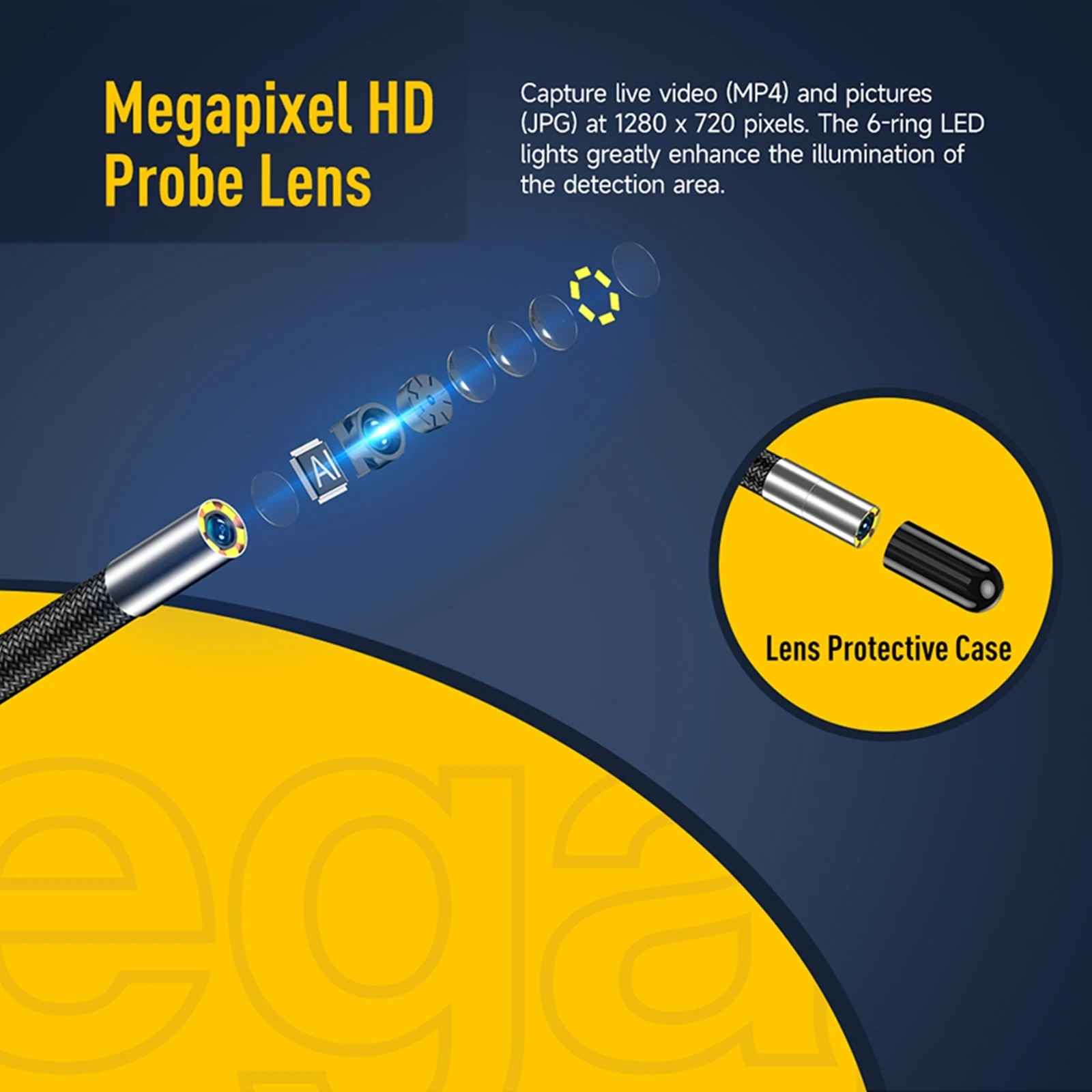 Ulefone uSmart E03 Rotatable Endoscope IP67 Waterproof for Armor 24 / 21 / 19 / 19T / 18T Ultra / Armor Pad