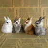 New Simulation Brown Fox Plush Toys Gift For Kid Furs Squatting Fox Model Animals World With Static Action Figures Ornament 4