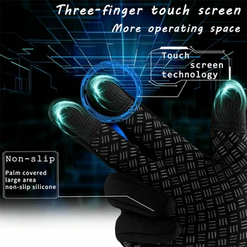 Alternative view of Outdoor Winter Gloves Men Women Touchscreen Warm For Cycling Driving Motorcycle Cold Gloves Windproof Non Slip Gloves S-XL