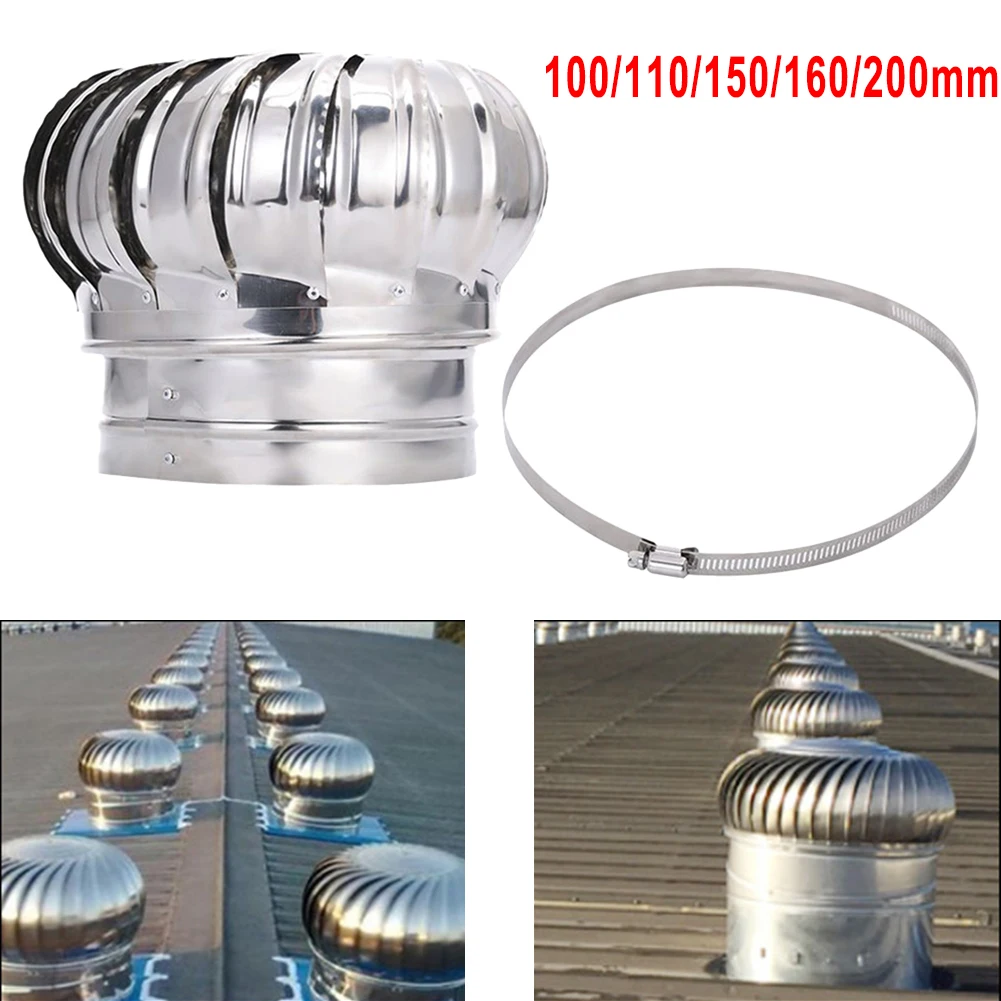 Rotating Chimney Cowl Cap Enhances Air Extraction Protects Flues And Ventilation Pipes Durable Stainless Steel Construction