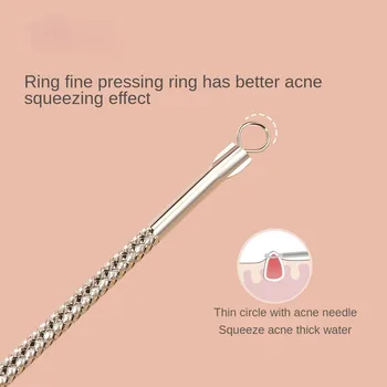 1pc Stainless Steel Blackhead Comedone Acne Blemish Extractor Remover Face Skin Care Pore Cleaner Needles Remove Tools Hot 3
