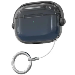 Custodia protettiva trasparente e shockproof con supporto integrato e portachiavi anti-smarrimento per auricolari