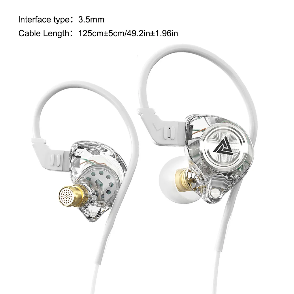 QKZ AK3 FiLe Wired Earbuds In Ear 3.5mm Cellphone Earphone Hands-free Long Cord Running Smartphone Headset