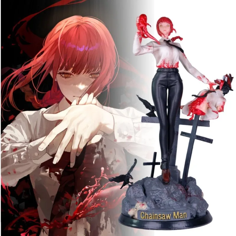 

33CM Anime Chainsaw Man Figure PVC Makima Anime Beautiful Girl Action Figurine Chainsawman Model Collection Doll Decoration Toy