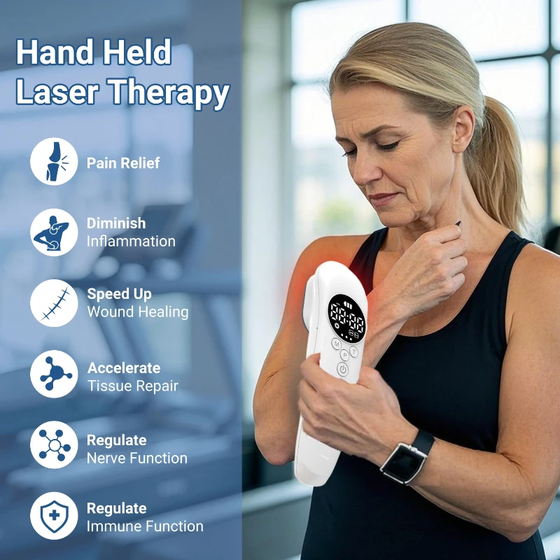 Professional Infrared Heating Wand Red Light Therapy, Combined Laser Physiotherapy for Deep Tissue Repair Relaxation