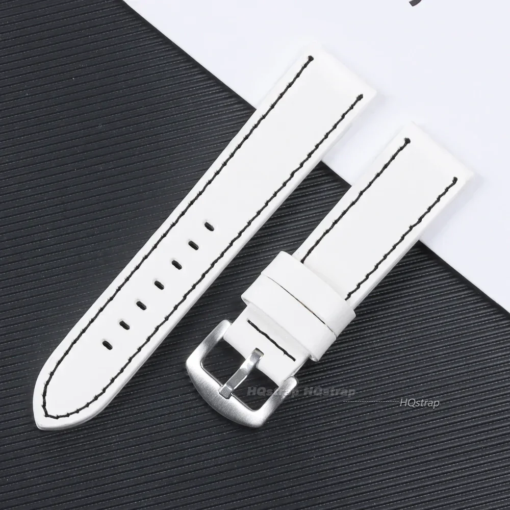 Vintage Matte Genuine Leather Watchband Strap in Black, Blue, or Brown
