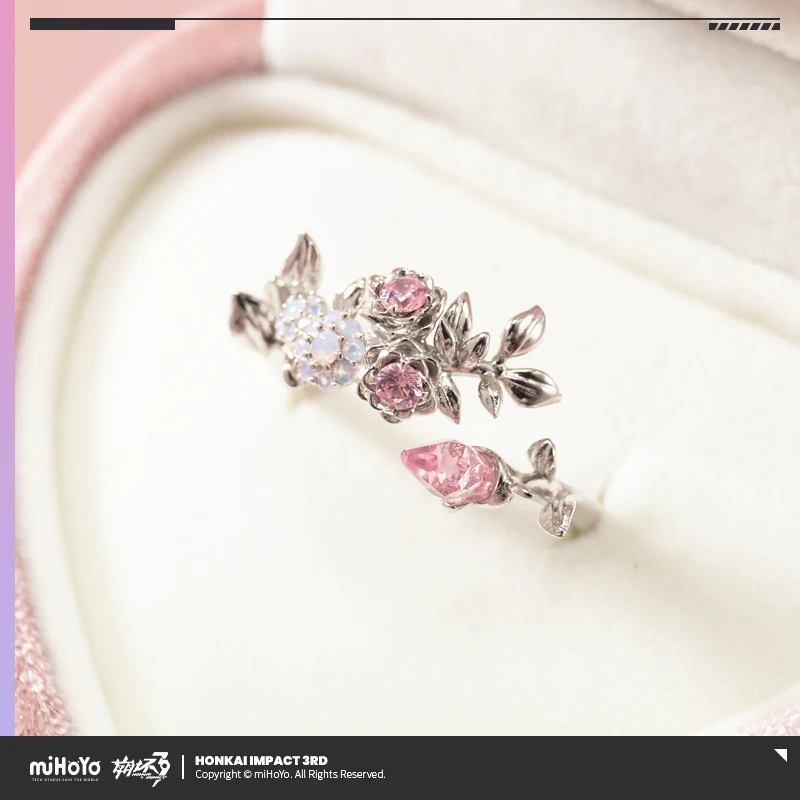 Elysia Ring Game Honkai Impact 3 MiHoYo Official Herrscher of Human: Ego Oath Rings Adjustable Jewelry Gifts for Girls Women 2