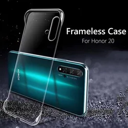 Frameless Slim Clear Hard Back Phone Case Cover for Honor 20 Pro (Transparent)