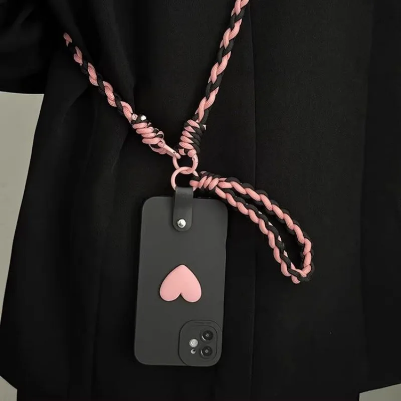 Crossbody Lanyard Wrist Strap Love Heart Silicone Case