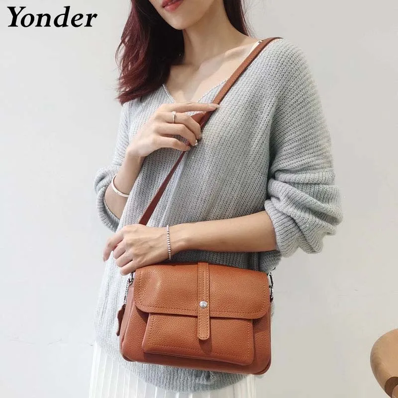 Real Genuine Leather Crossbody Bag Women