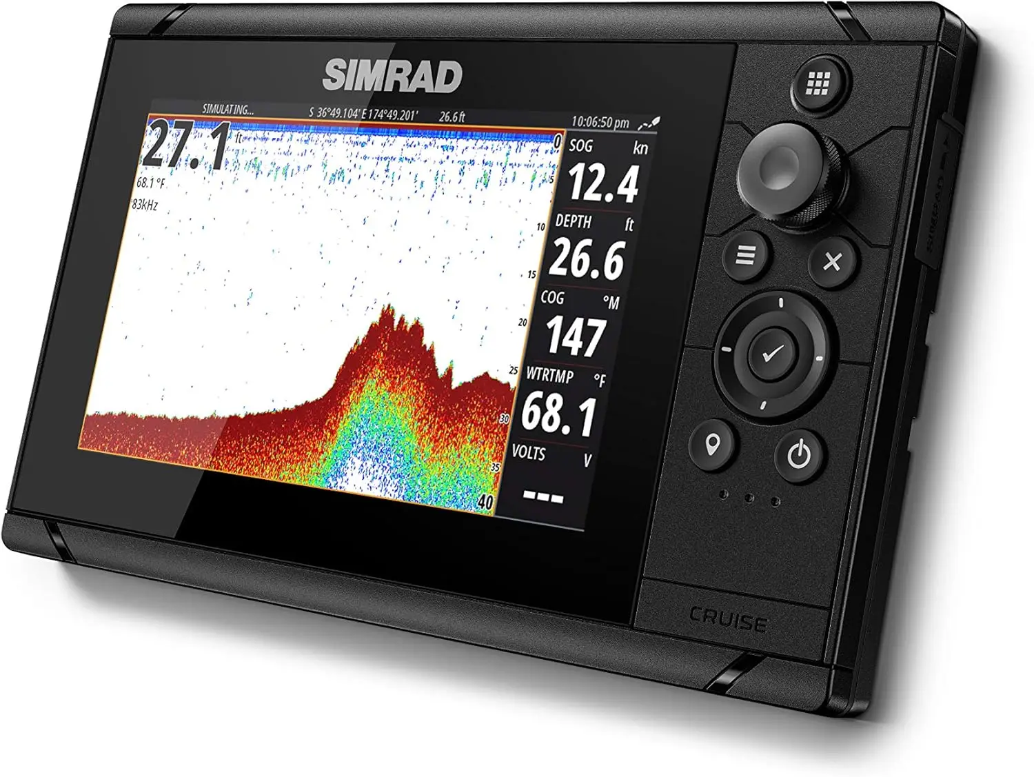 7-7-inch GPS Chartplotter with 83/200 Transducer, Preloaded C-MAP US Coastal Maps