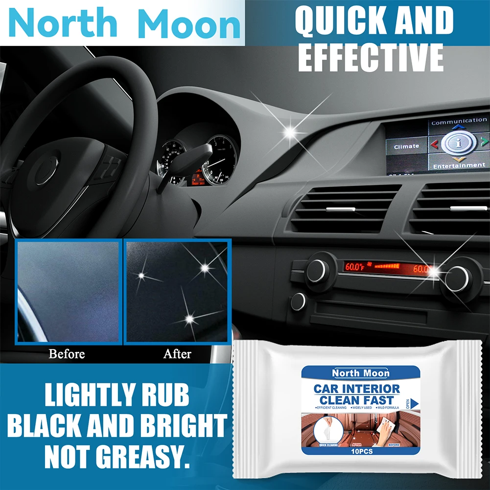 Disposable Car Interior Cleaning Wet Wipe Dashboard Console Carpet