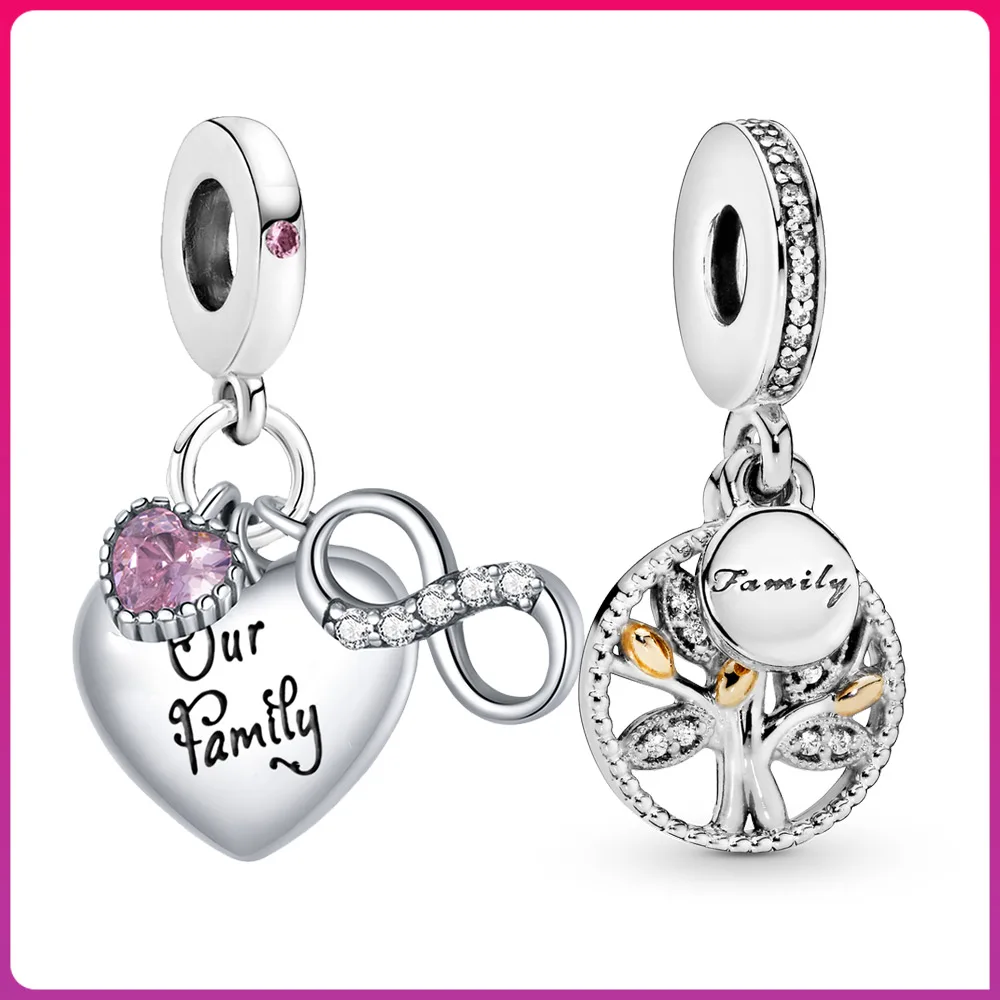 Шарм-подвеска для всей семьи серебро 925 пробы подвеска с изображением влюбленной