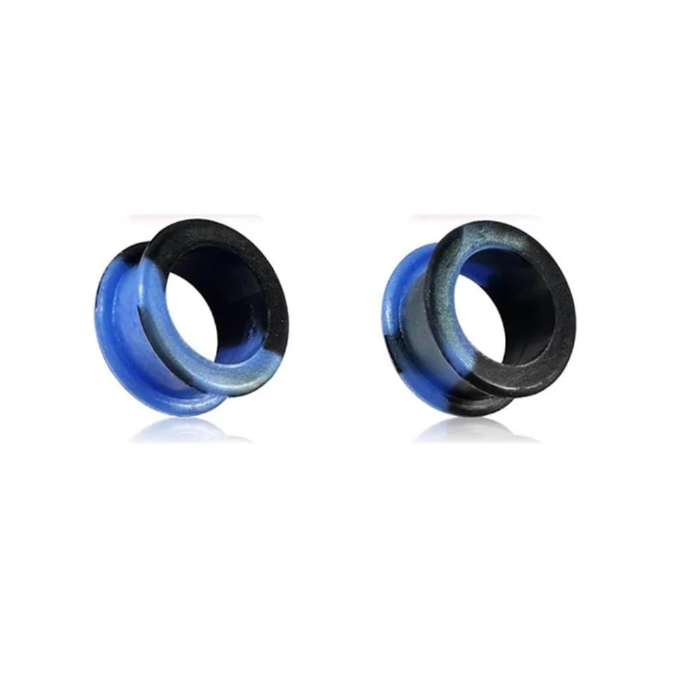 Tunnel e plugs in silicone per piercing orecchio - 1 paio_voghion.com