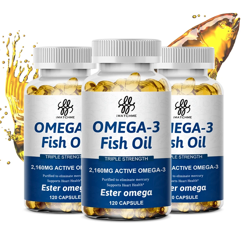 Omega 3 Fish Oil triple Strength Helps Support Brain & Heart Health, Includes Epa & Dha vega