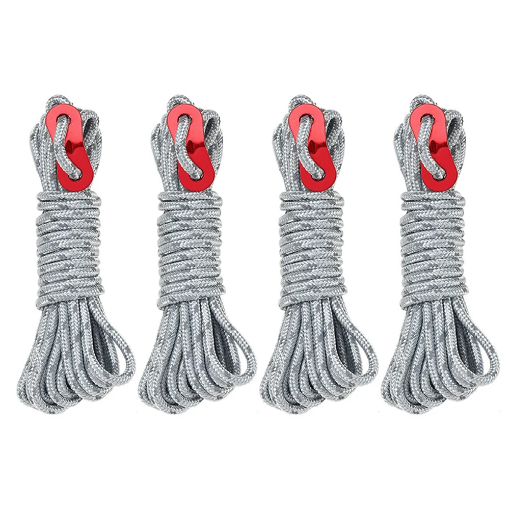 

4.5m Tent Canopy Fixing Rope Camping Tent Canopy Wind Rope Main Pole Pulling Rope Tent Reflective Wind Rope Tent Accessories