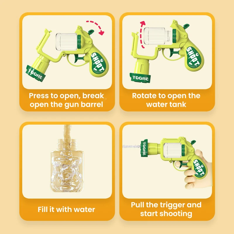 Children's Water Gun Summer Outdoor Water Playing Toy Kindergarten Cartoon Left Wheel Gun water guns