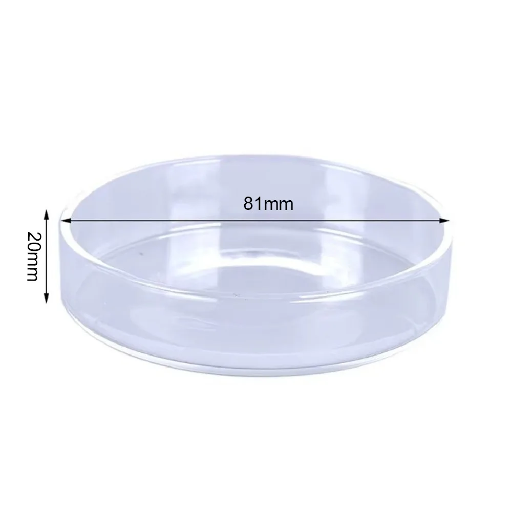 Glass Aquarium Feeding Bowl Transparent Round Tray Fish Tank Feeder