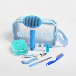 Ultimate Pet Grooming Essentials Kit with Brushes, Nail Clipper, Toothbrush & Storage Bag (MULT)