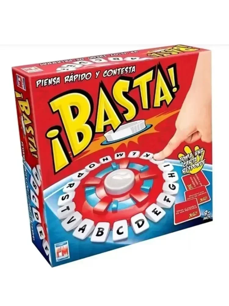 Alphabet Game Basta-Tapple en espagnol jeux de nuit presse lettres cadeaux cuir chevelu teinte veau 2.0