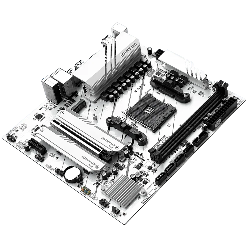 JGINYUE AMD B550 M-ATX 마더보드, Ryzen R5 4000/5000 시리즈 프로세서 지원, DDR4 RAM 데스크탑 PC PCI-E 4.0 B550M 게이밍