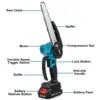 Gisam 8 Inch Brushless Chain Saw Cordless Mini Handheld Pruning Saw Woodworking Electric Saw Cutting Tool For Makita 18V Battery 6