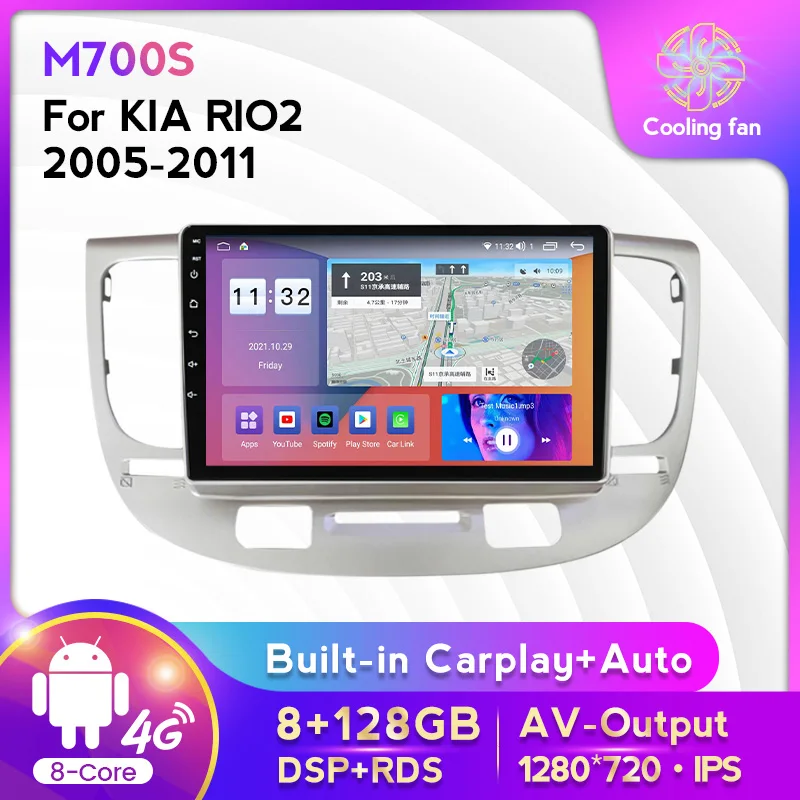 Mekede Voice Control Car Radio Multimedia Player For Kia Rio2 Rio 2