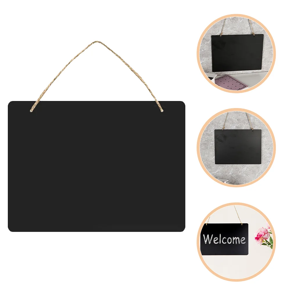 

8 Pcs Hanging Small Blackboard Decorative Chalkboard Wooden Craft Message Tags Sign Price Locket Pendant Shaped Wedding