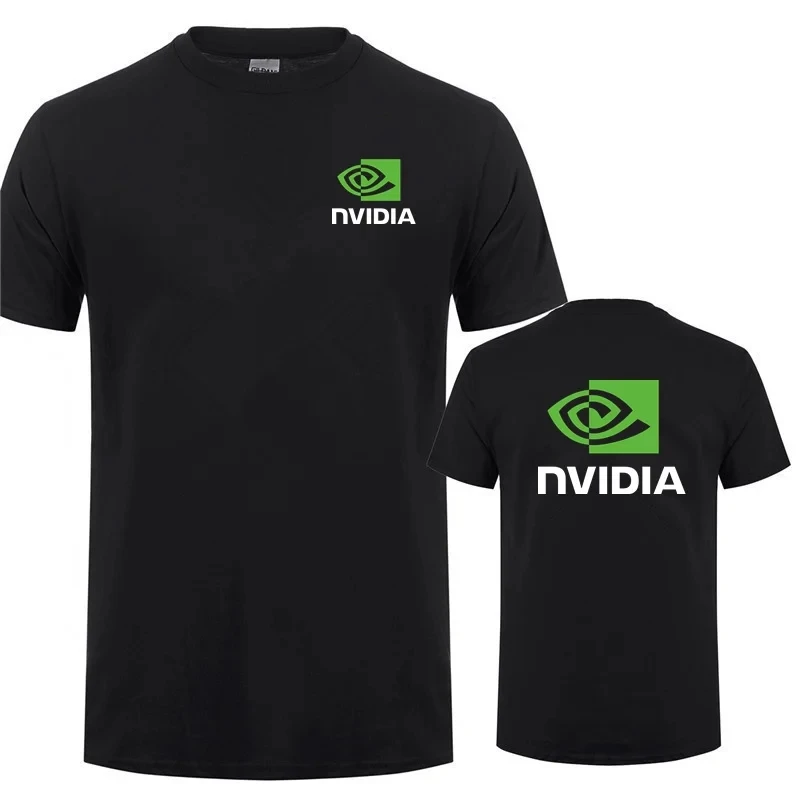 

Nvidia T Shirt Men Summer Short Sleeve Cotton NVIDIA T-shirts Man Tops Cool Tshirt