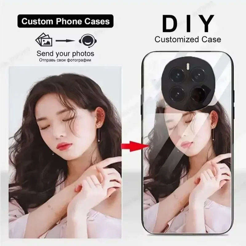 Custom DIY Personalized Photo Phone Case with Glass Cover