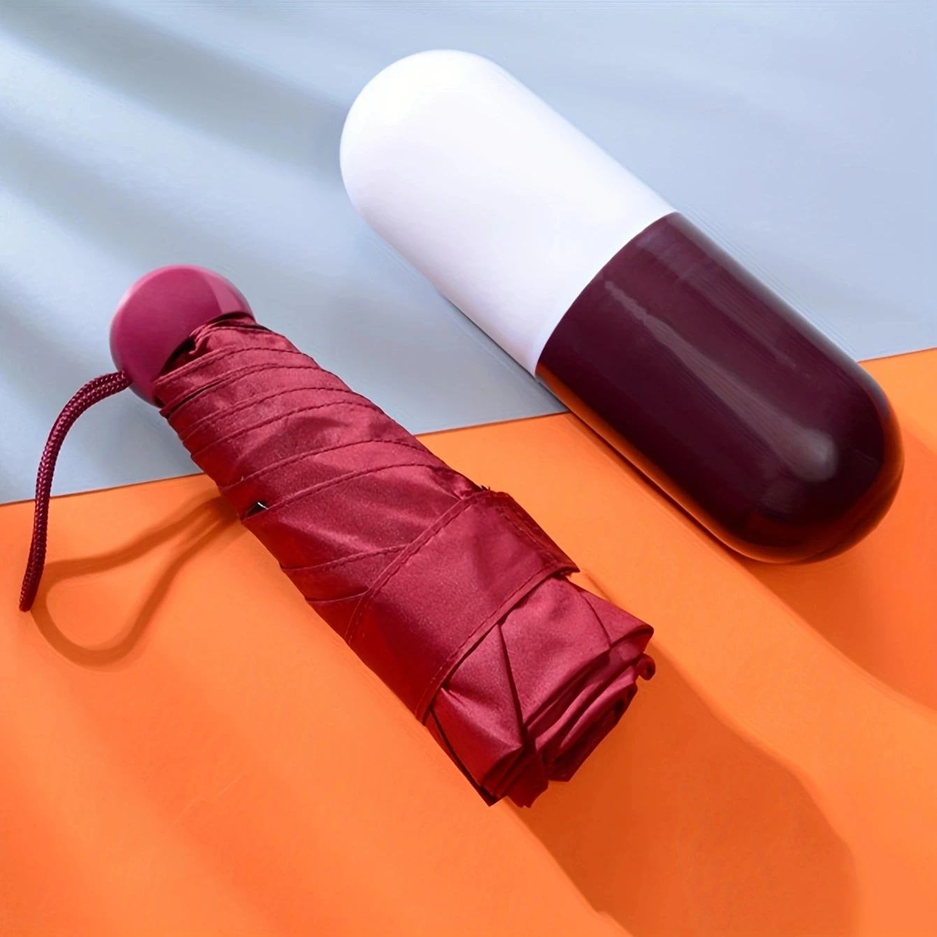 Umbrella Capsule Black Gel Sun Protection for Womens Sunny and Rainy Use