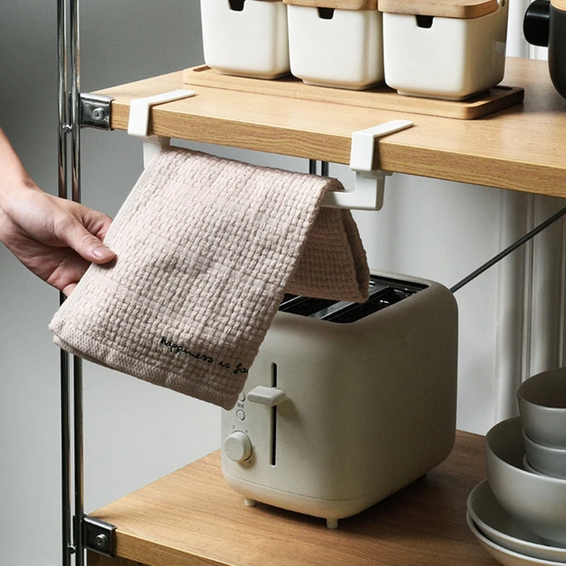 

Plastic Over the Cabinet Towel Bar Hand Towel and Washcloth Rack for Bathroom