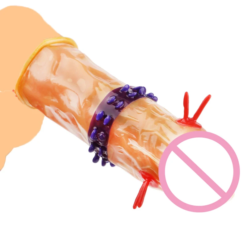 Condoms sex toys 3PCS Men Condoms Spikes Female G-spot Vaginal Stimulation Sensation Condoms Penis Sleeve Sex Toys For Men