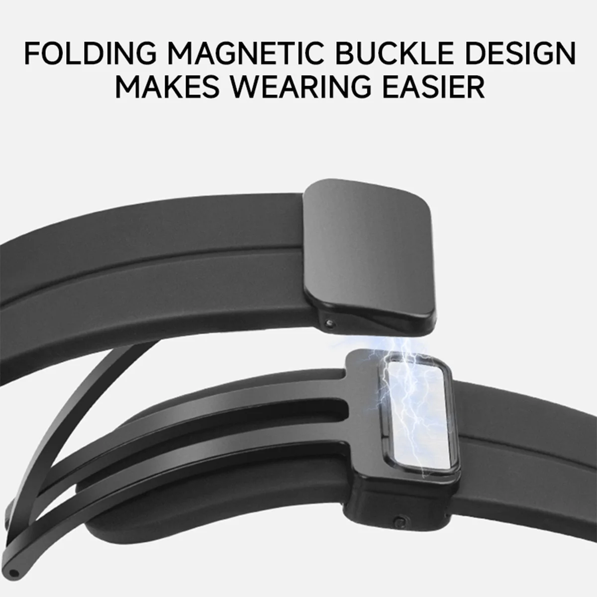 Magnetic Buckle Silicone Watch Band - Universal Fit