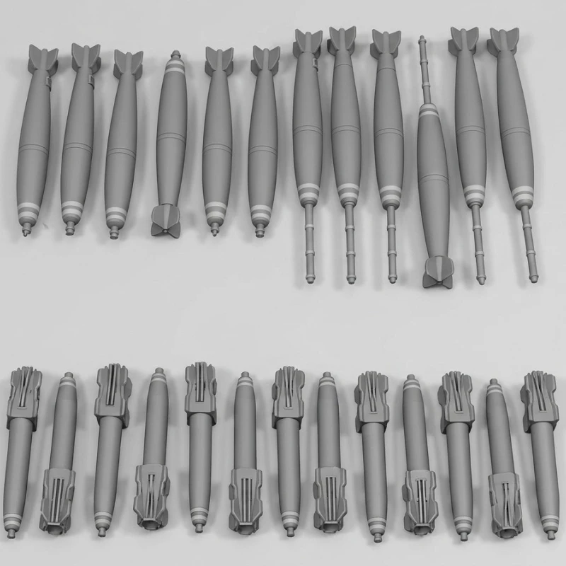 1/48 스케일 다이캐스트 레진 모델 키트 장면 모델 US 500lbs 다목적 미사일은 자체 조립 및 채색이 필요합니다.