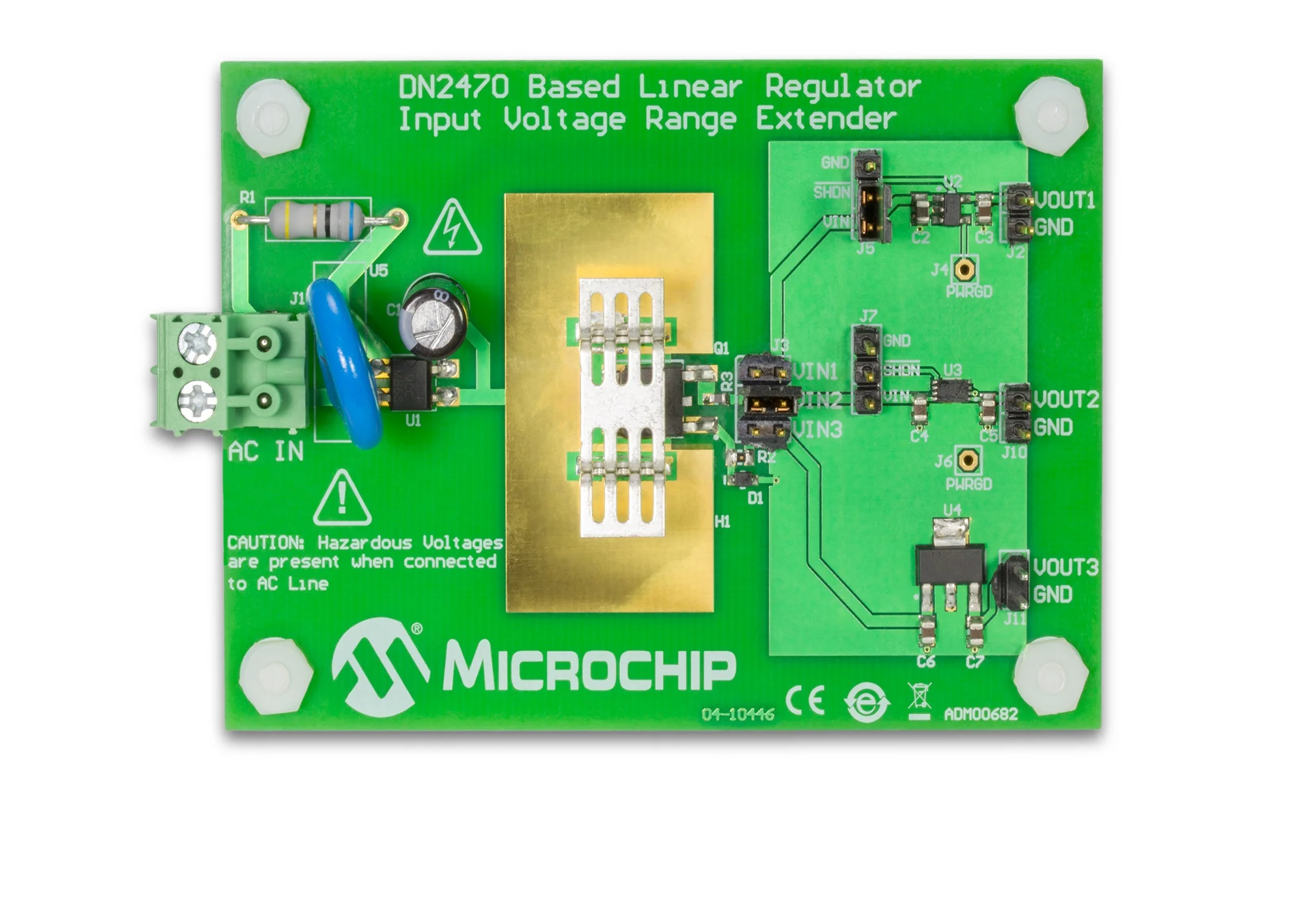 

Микрочип ADM00682 оценочная плата, линейный регулятор напряжения