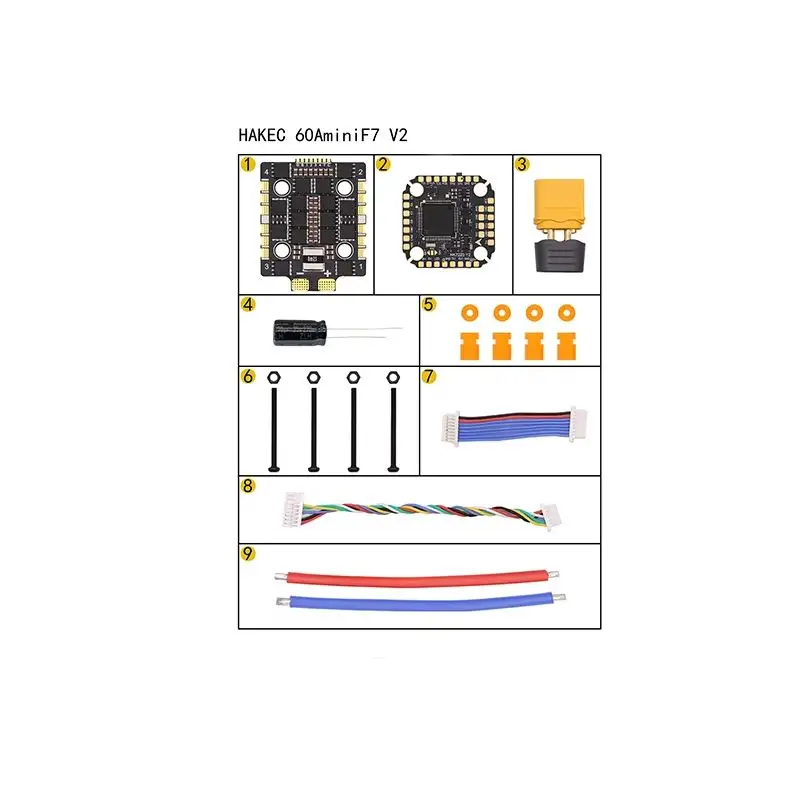 HAKRC F722 V2 Mini Contrôleur de Vol F7 3-6S Double BEC pour Drone FPV