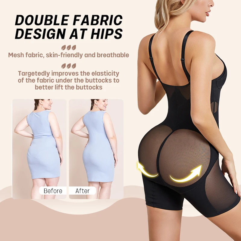 Fascia Modellante Vita Alta Per Donna - Cintura Di Controllo Addominale A Compressione, Nero/Avorio, Tessuto Nylon