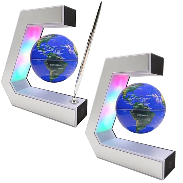 Dropship Magnetic Levitating Globe With LED Light; Cool Tech Gift For Men  Father Boys; Birthday Gifts For Kids; Floating Globes World Desk Gadget  Decor In Office Home/Display Frame Stand to Sell Online