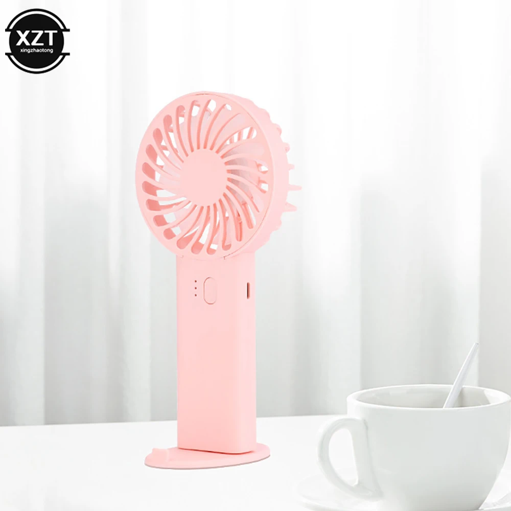 Fan Handheld USB Rechargeable Ultra-Quiet Portable Student Office Mini Fan Cool Air Wind Power Outdoor Travel Cooling Fans