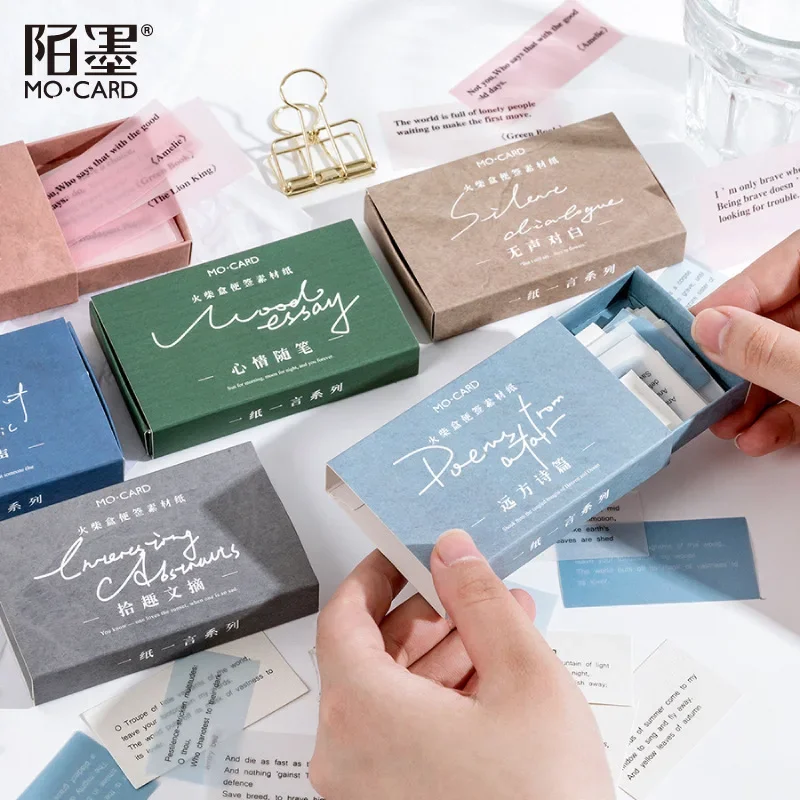 Scrapbooking Paper 60pcs/lot English Phrase Material Vintage Decorative DIY Background Album Craft Paper Planner